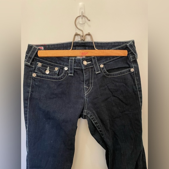 True Religion Skinny Jeans  #112790 Size 29, Swarovski Crystals, USA 99% Cotton - Picture 2 of 12